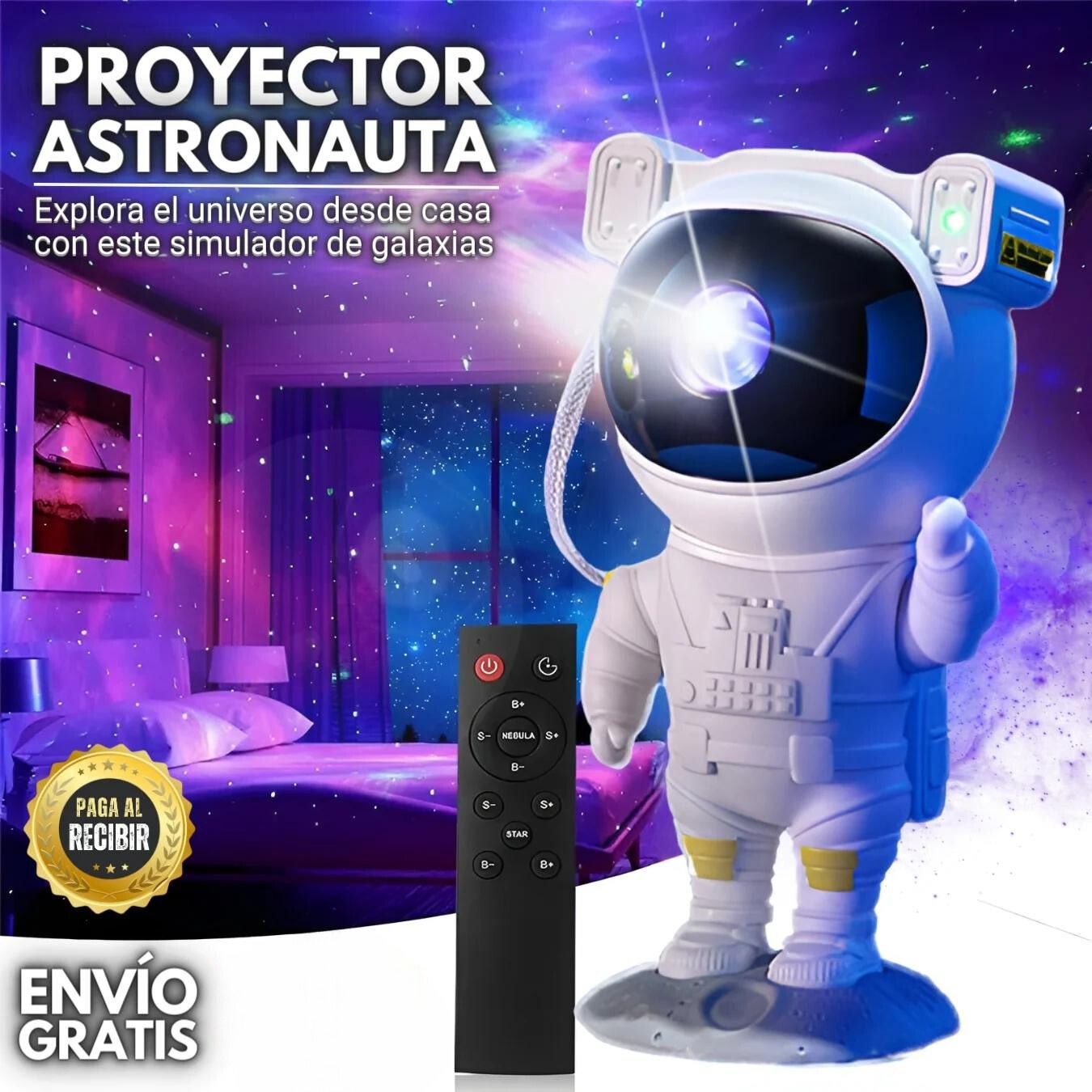 Astronauta Proyector De Galaxias Grande  🌌 | BanurTec™