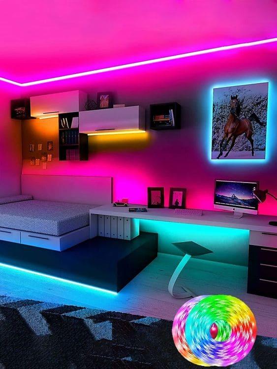 CINTA DE LUCES LED BLUETOOTH DE COLORES RGB 5 METROS | BanurTec™ - banurtec