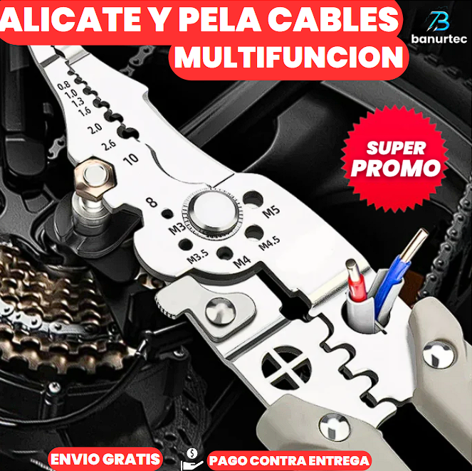 ALICATE Y  PELACABLES ALEMÁN® MULTIFUNCIONAL 25 EN 1