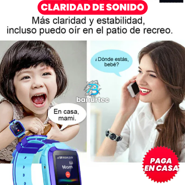 RELOJ INTELIGENTE CON GPS- SIM ALTA GAMA PARA NIÑOS - Smart Watch®