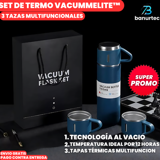 Set De Termo VacummElite™ con 3 Tazas Multifuncionales