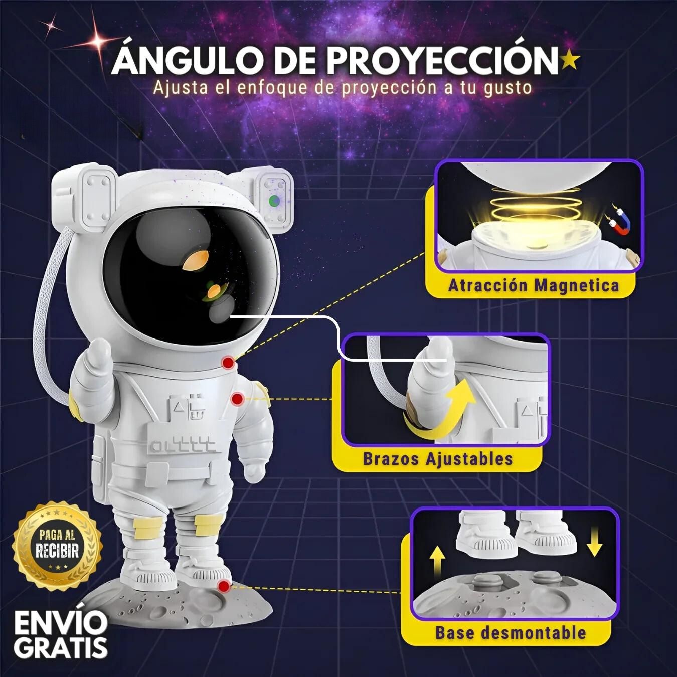 Astronauta Proyector De Galaxias Grande  🌌 | BanurTec™