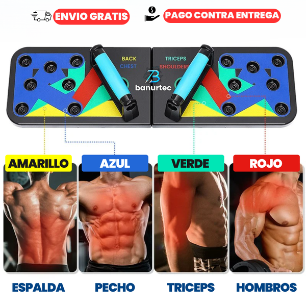 TABLA DE FLEXIONES 9 EN 1, GIMNASIO EN CASA