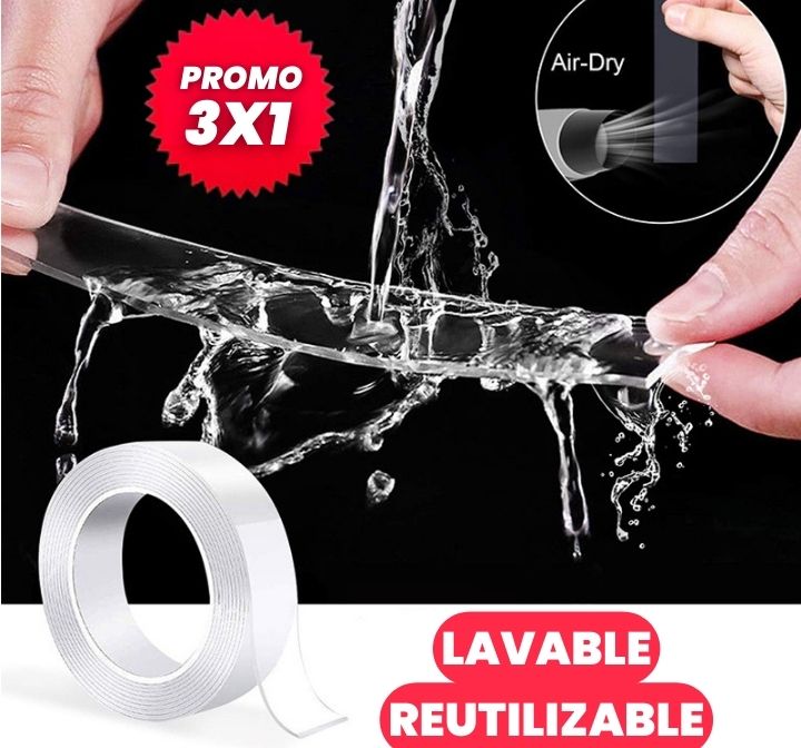 PROMO 3X1 CINTA DOBLE FAZ TRANSPARENTE