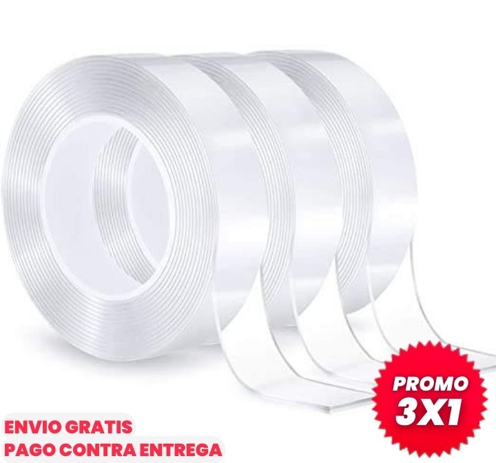 PROMO 3X1 CINTA DOBLE FAZ TRANSPARENTE