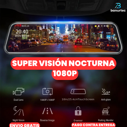 ESPEJO RETROVISOR DOBLE CAMARA ULTRA HD