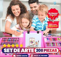 Mega Set De Arte De 208 Piezas Tamaño Gigante| BanurTec™