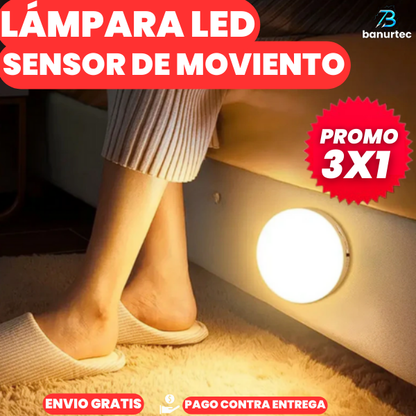 PROMO 3X1 LAMPARA LED INTELIGENTE CON SENSOR DE MOVIMIENTO